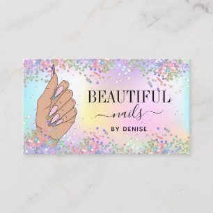 Nagelstudio Frau Handholograph Nägel Techniker   Visitenkarte
