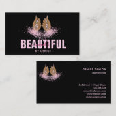 Nagelstudio Frau Handholograph Nägel Techniker Visitenkarte (Vorne/Hinten)