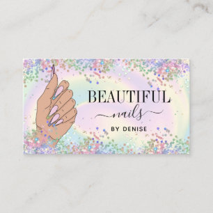Nagelstudio Frau Handholograph Nägel Techniker   Visitenkarte