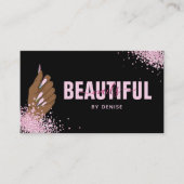 Nagelstudio Frau Handholograph Nägel Techniker Visitenkarte (Vorderseite)