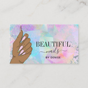 Nagelstudio Frau Handholograph Nägel Techniker   Visitenkarte