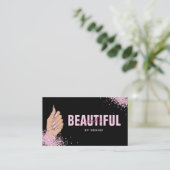 Nagelstudio Frau Handholograph Nägel Techniker Visitenkarte (Stehend Vorderseite)