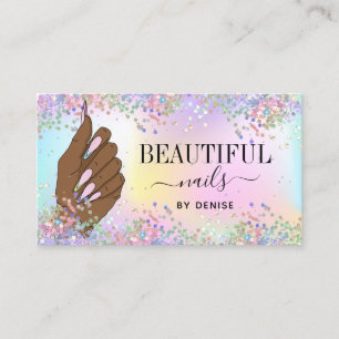 Nagelstudio Frau Handholograph Nägel Techniker   Visitenkarte
