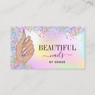 Nagelstudio Frau Handholograph Nägel Techniker   Visitenkarte