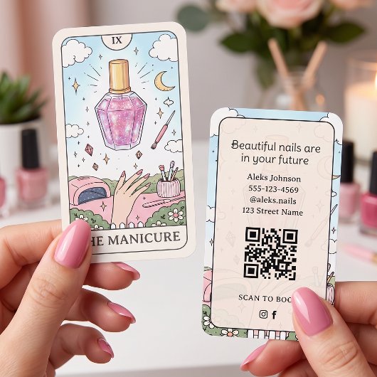 Nagelstudio Lilac Celestial Tarot Visitenkarte