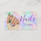 Nagelstudio Maniküre Künstlerin Irisierender Opal Visitenkarte (Vorderseite)