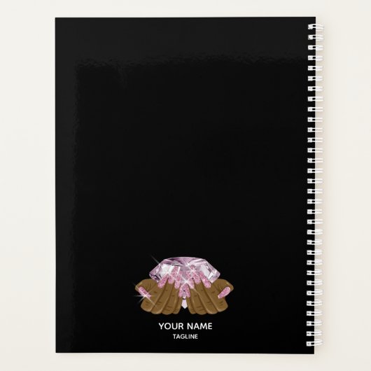 Nagelstudio Terminbuch Hand Nägel Techniker Planer (Rückseite)