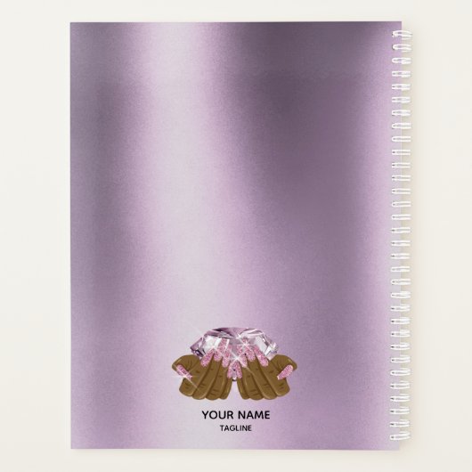 Nagelstudio Terminbuch Hand Nägel Techniker Planer (Rückseite)