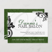 Nagelstudio und Wellness-Center Werbung Postkarte (Vorne/Hinten)