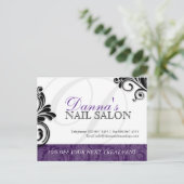 Nagelstudio und Wellness-Center Werbung Postkarte (Stehend Vorderseite)