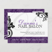 Nagelstudio und Wellness-Center Werbung Postkarte (Vorne/Hinten)