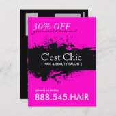 Nagelstudio und Wellness-Center Werbung Postkarte (Vorne/Hinten)