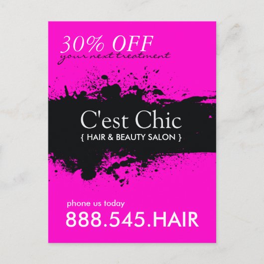 Nagelstudio und Wellness-Center Werbung Postkarte (Vorderseite)