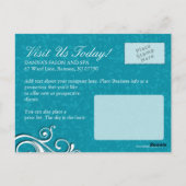 Nagelstudio und Wellness-Center Werbung Postkarte (Rückseite)