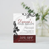 Nagelstudio und Wellness-Center Werbung Postkarte (Stehend Vorderseite)