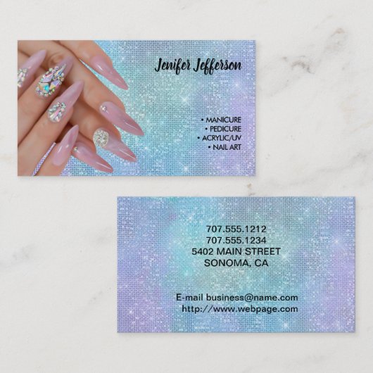Nagelstudio Visitenkarte Treuekarte (Vorne/Hinten)
