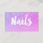 Nagelt Typografie-Rosa-Glitter des Künstlers Visitenkarte (Vorderseite)