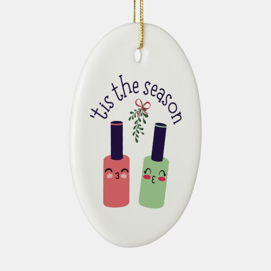 Nageltech-Geschenk - Nagellack küssen Keramik Ornament (Rechts)