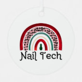 Nageltech-Geschenk - Weihnachtsregenbogen Ornament Aus Metall (Vorderseite)