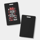 Nageltechnik mit Tattoos Ausweis (Vorder- & Rückseite)