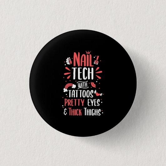 Nageltechnik mit Tattoos Button (Vorderseite)