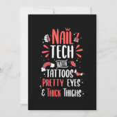Nageltechnik mit Tattoos Einladung (Vorderseite)