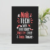 Nageltechnik mit Tattoos Einladung (Stehend Vorderseite)