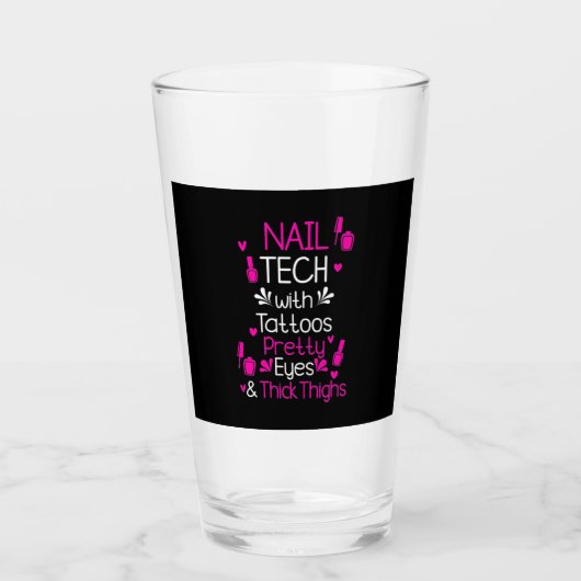 Nageltechnik mit Tattoos Glas (Vorderseite)