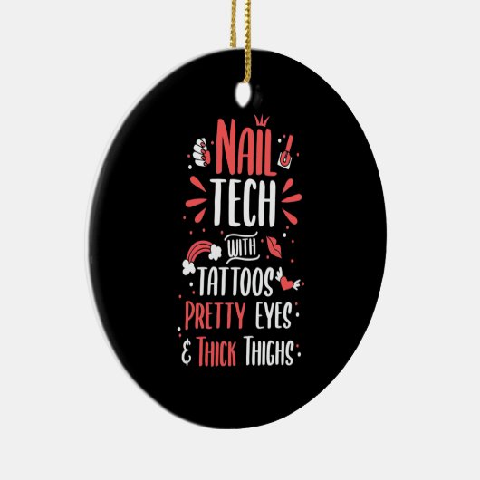 Nageltechnik mit Tattoos Keramik Ornament (Rechts)