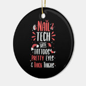 Nageltechnik mit Tattoos Keramik Ornament (Links)