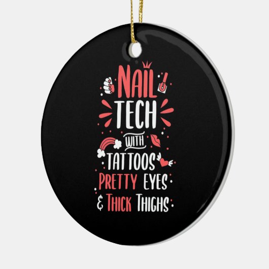 Nageltechnik mit Tattoos Keramik Ornament (Links)