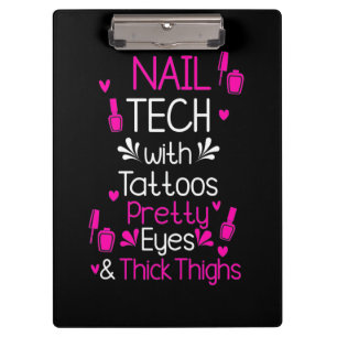 Nageltechnik mit Tattoos Klemmbrett
