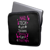 Nageltechnik mit Tattoos Laptopschutzhülle (Vorderseite Links)