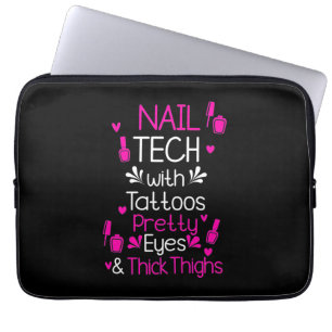 Nageltechnik mit Tattoos Laptopschutzhülle