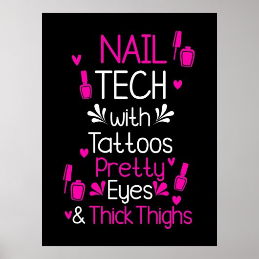 Nageltechnik mit Tattoos Poster (Vorne)