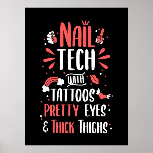 Nageltechnik mit Tattoos Poster (Vorne)