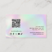 Nageltechnik-QR-Code Minimalistisch Modern Visitenkarte (Rückseite)