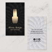 Nageltechniker Black Lotus Salon Manicurist Visitenkarte (Vorne/Hinten)