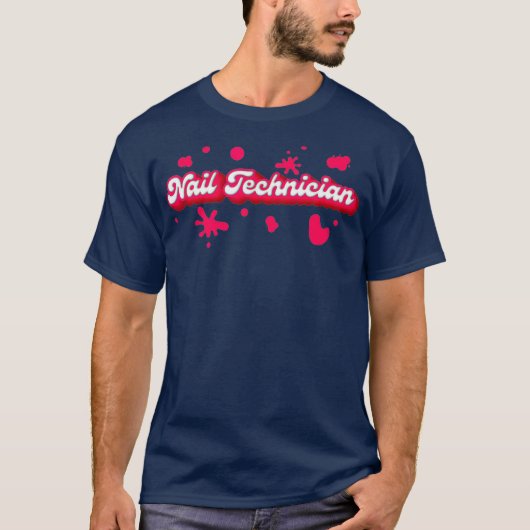 Nageltechniker Brain Nail Tech Artist T-Shirt (Vorderseite)