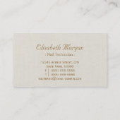 Nageltechniker - Burlap Floral Wreath Visitenkarte (Rückseite)