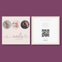 Nageltechniker Champagner Rosa 3 Foto QR Code