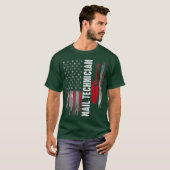 Nageltechniker Flag Polnischer Art Nail Tech Künst T-Shirt (Vorne ganz)