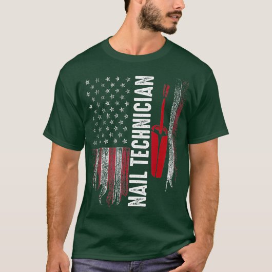 Nageltechniker Flag Polnischer Art Nail Tech Künst T-Shirt (Vorderseite)