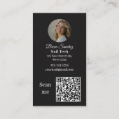 Nageltechniker-Foto-Raster-QR-Code Visitenkarte (Rückseite)