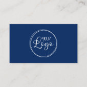 Nageltechniker-Geschäft-Logo Navyblau Visitenkarte (Vorderseite)