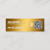 Nageltechniker Google Maps QR Mini Visitenkarte (Rückseite)