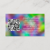 Nageltechniker Holographic QR Visitenkarte (Rückseite)