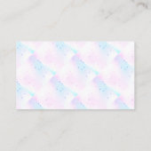 Nageltechniker | Holographisch mosaic geometric Visitenkarte (Rückseite)