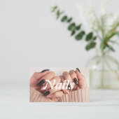 Nageltechniker - individuell anpassbare Visitenkar Visitenkarte (Stehend Vorderseite)