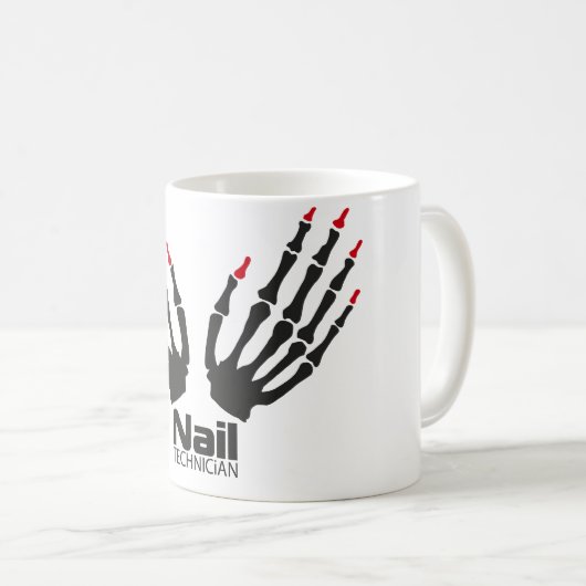 Nageltechniker Kaffeetasse (VorderseiteRechts)